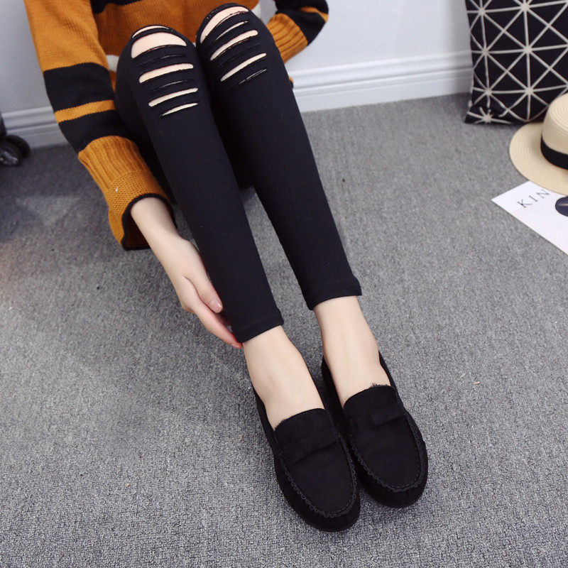 秋冬季老北京布鞋女豆豆鞋加绒棉鞋韩版蝴蝶结平底一脚蹬工作女鞋,淘宝优惠券,粉丝福利购,淘宝优惠卷