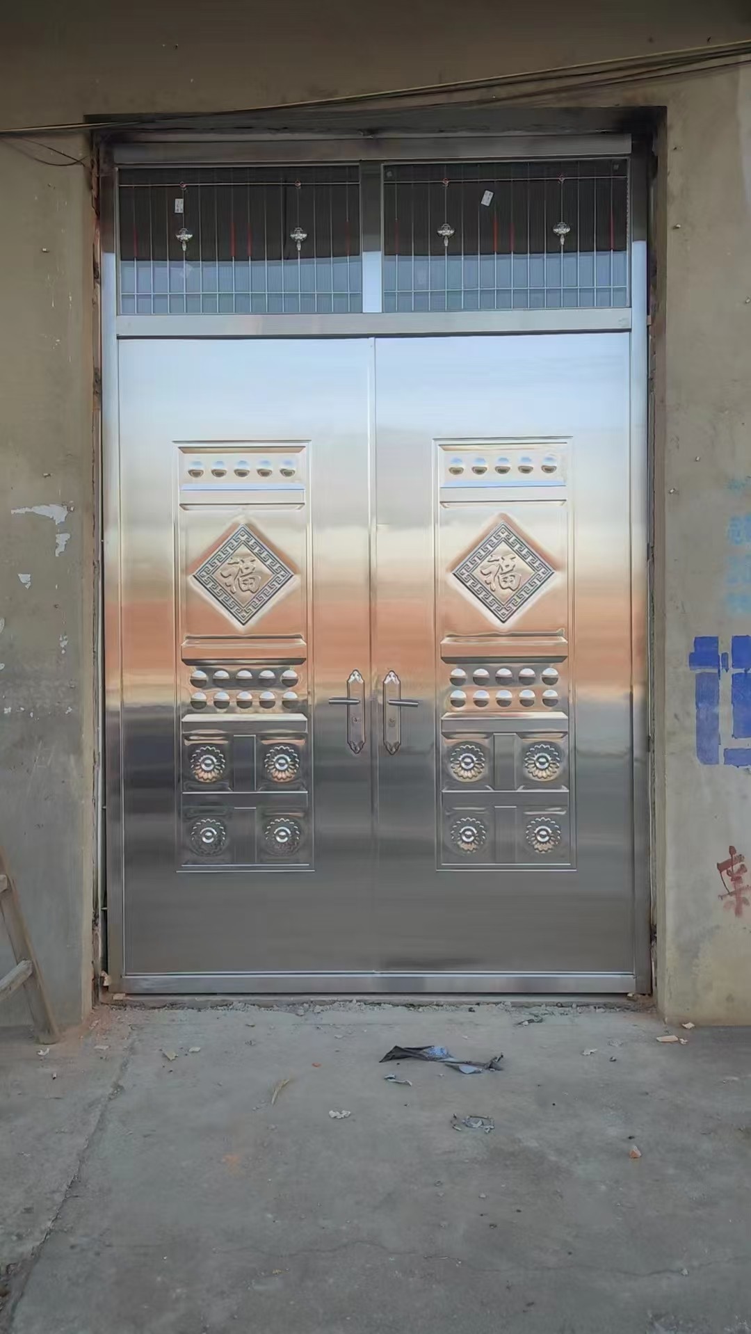 定制304不锈钢门双开门农村自建房进户门子母门家用防盗别墅大门,淘宝优惠券,粉丝福利购,淘宝优惠卷