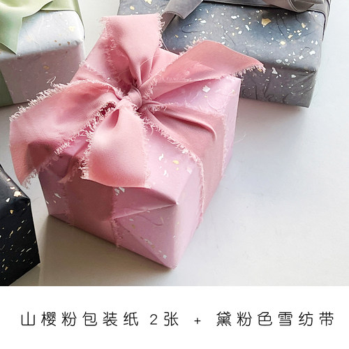 奢华ins情侣礼物包装纸 北欧高级感日式白色礼品纸结婚 - 图3
