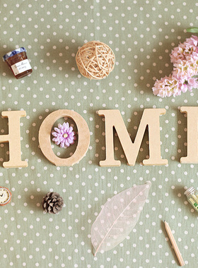 字母摆件木质桌面客厅装饰