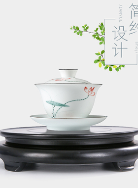 鱼缸佛像奇石工艺品花盆底座托盘