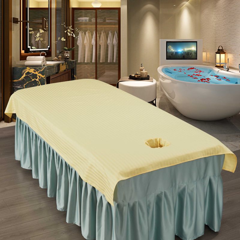 美容床单纯棉美容院专用美容全棉床单美容床单带洞养生会所定制