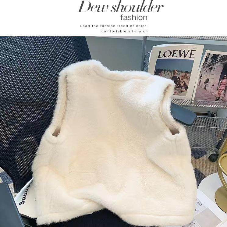 小香风双排扣马甲外套女秋冬仿水貂绒毛衣开衫加厚保暖皮草上衣,淘宝优惠券,粉丝福利购,淘宝优惠卷