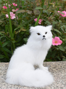 摆件九尾各种颜色仿真狐狸摆件