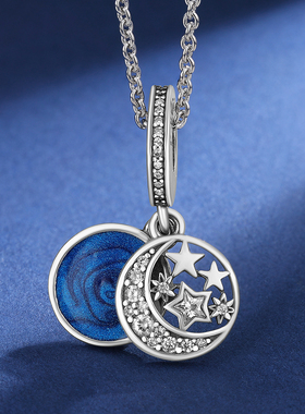 S925纯银海洋之心项链套装礼物女