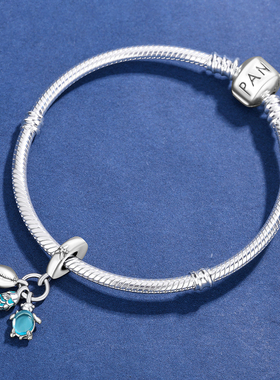 纯银潘家吊坠阳光沙滩游鱼礼物女