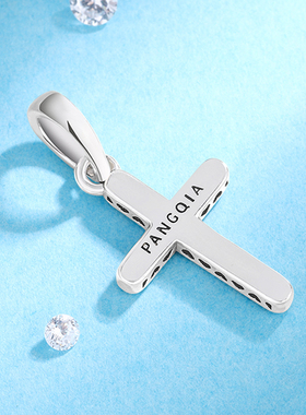 潘家纯银年轻款手串配珠女十字架