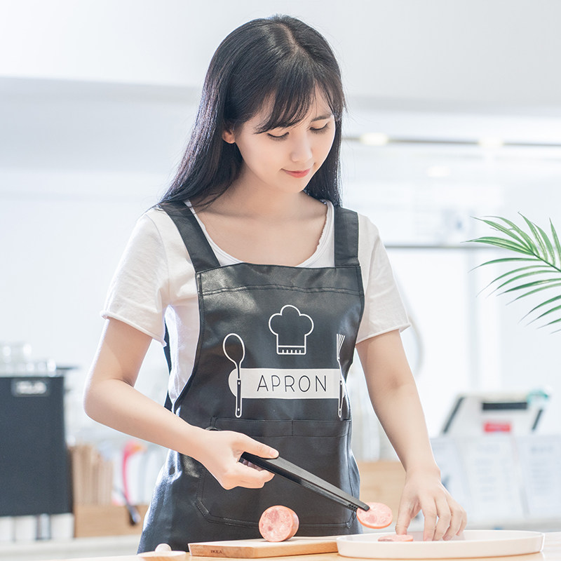 防水防油皮围裙可爱日系家用罩衣男女大人厨房韩版时尚软皮工作服,淘宝优惠券,粉丝福利购,淘宝优惠卷