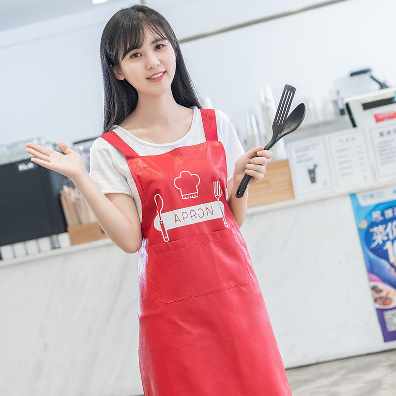 防水防油皮围裙可爱日系家用罩衣男女大人厨房韩版时尚软皮工作服,淘宝优惠券,粉丝福利购,淘宝优惠卷