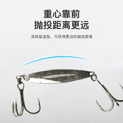 万亚岸抛慢摇小铁板假饵鱼钩渔具路亚锚鱼本色饵铅鱼饵20g40g - 图0