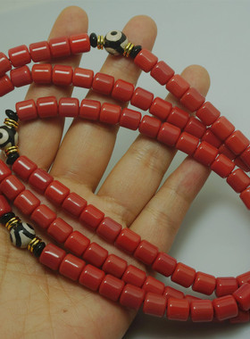 西藏风情藏式风格108颗大号琉璃佛珠念珠 多圈手链车载佛珠礼物