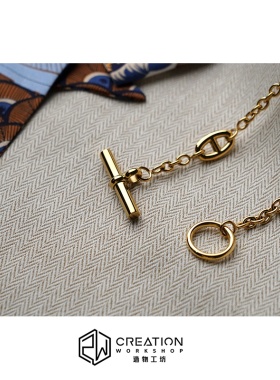 猪鼻子链条包包链条单肩斜跨肩带