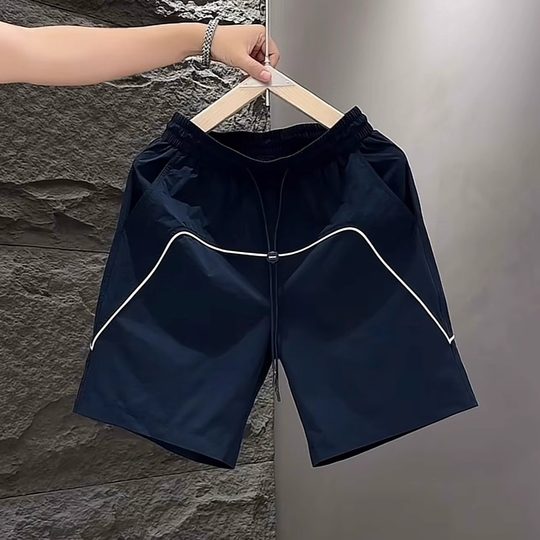 轻奢高端白色休闲短裤男款时尚五分裤2025夏季新款男士沙滩大裤衩