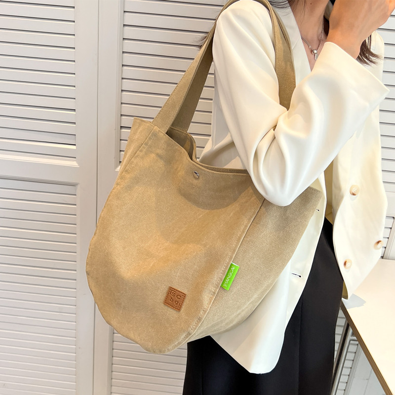 大容量帆布包包女夏ins韩风学生上课手提袋子休闲百搭单肩托特包,淘宝优惠券,粉丝福利购,淘宝优惠卷