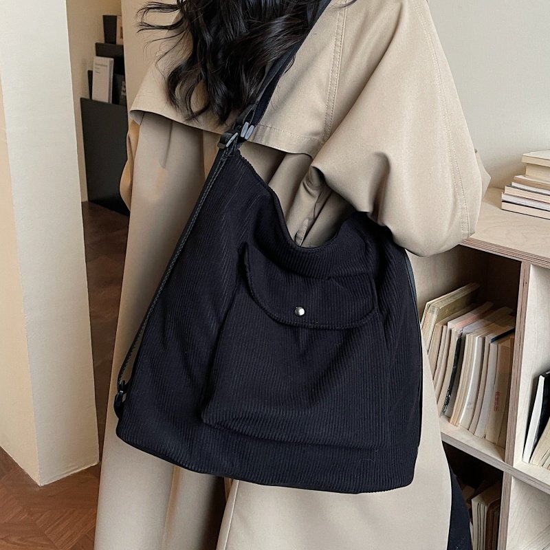 灯芯绒布包包女大容量单肩多功能双肩包小众百搭外出通勤斜挎背包,淘宝优惠券,粉丝福利购,淘宝优惠卷