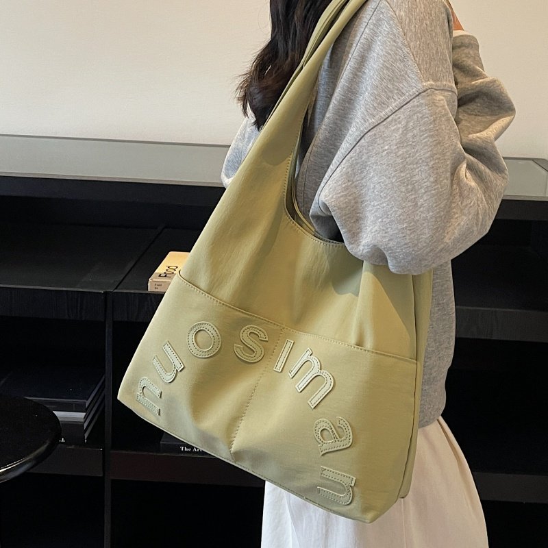 大容量腋下包包女休闲尼龙布单肩通勤包松弛感百搭学生上课托特包,淘宝优惠券,粉丝福利购,淘宝优惠卷