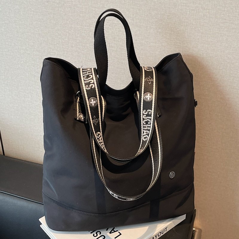 夏季尼龙布包包女大容量上课通勤手提袋百搭休闲大学生单肩托特包,淘宝优惠券,粉丝福利购,淘宝优惠卷