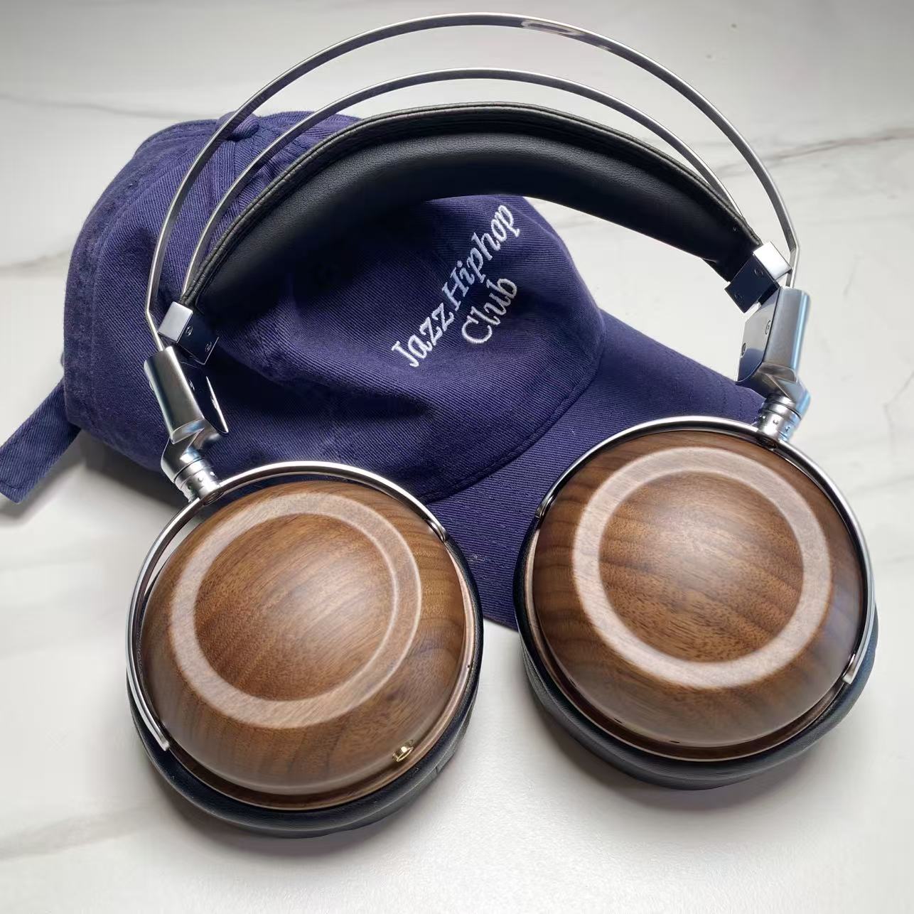 胡桃木原木头戴式发烧耳机金属框架小羊皮 通吃退烧HIFI级W5000 - 图0