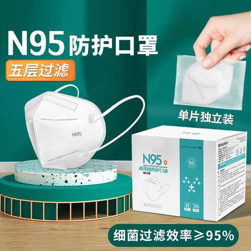 n95口罩五层防护成人3d立体防尘透气防工业粉尘一次性非医用KN95-图2