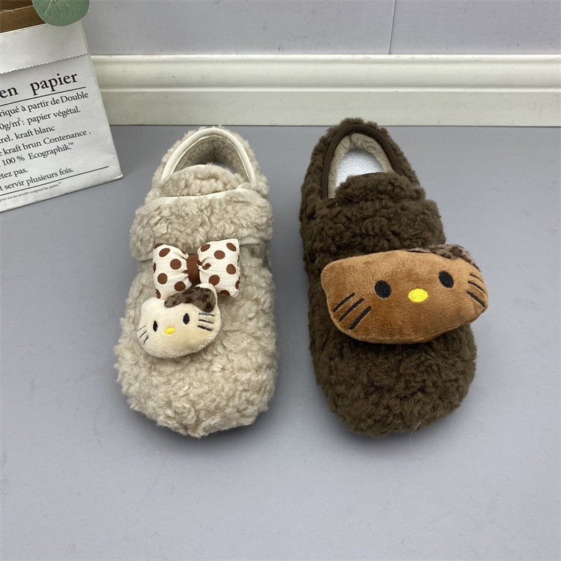 品牌撤柜2025韩版毛毛鞋女深口圆头蝴蝶结加绒舒适百搭毛绒勃肯鞋,淘宝优惠券,粉丝福利购,淘宝优惠卷