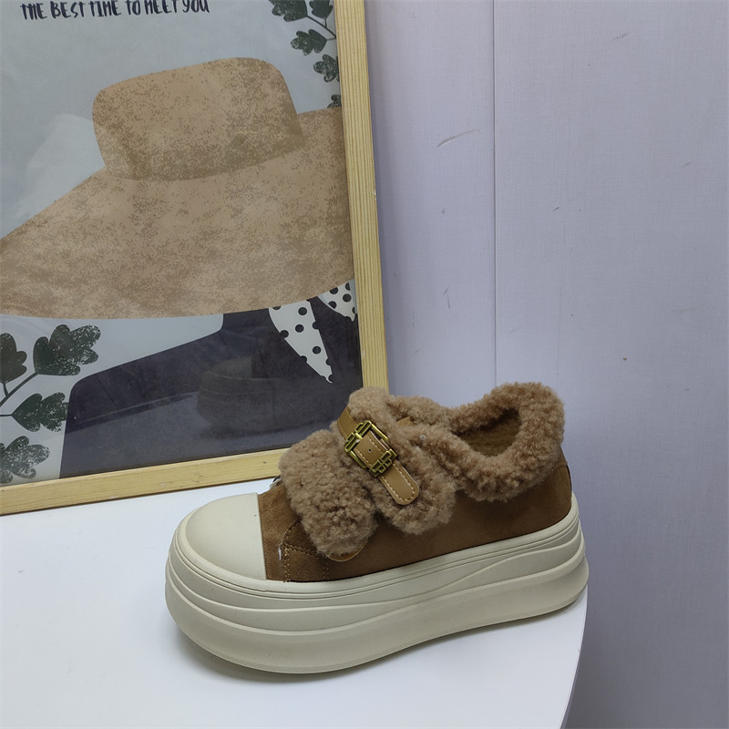 2025韩版加绒魔术贴深口单鞋女厚底圆头休闲鞋保暖增高外贸鞋棉鞋,淘宝优惠券,粉丝福利购,淘宝优惠卷