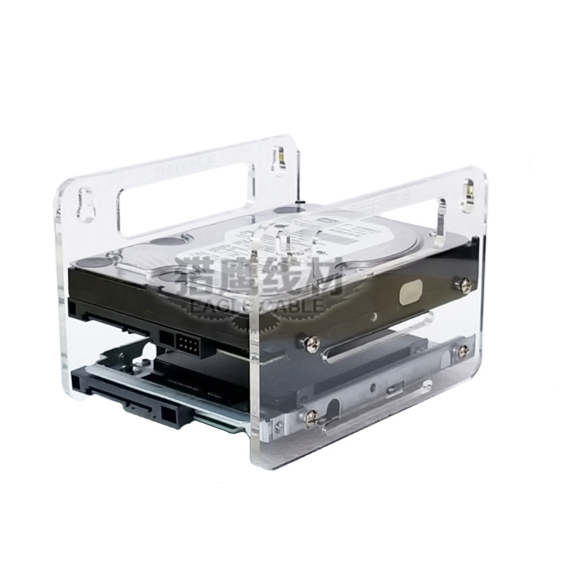 猎鹰亚克力挂式硬盘支架3.5寸硬盘盒机械硬盘SSD2.5寸DIY透明支架 - 图0
