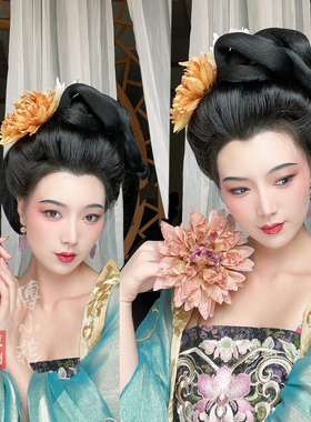 傅小菲发夹绢花发饰古风汉服