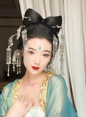 傅小菲 苗疆异域银色流苏发梳 华丽超仙汉服古风流苏合集【幻梦】