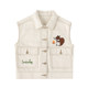 儿童牛仔马甲童装2025秋装新品男女童复古无袖背心刺绣上衣亲子款