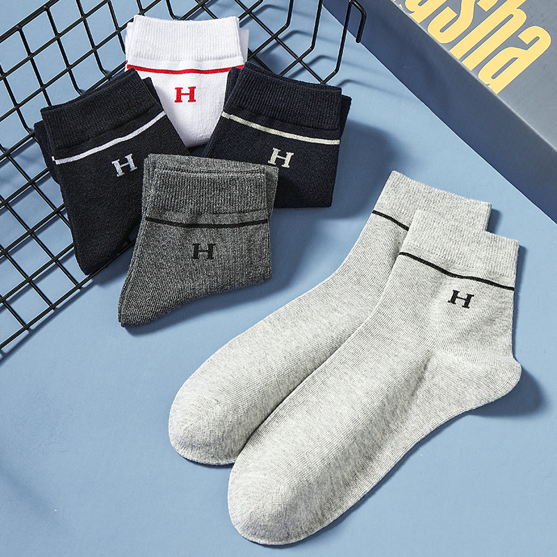 男士浪莎中筒夏天纯棉吸汗防臭袜子 浪莎启元短袜/打底袜/丝袜/美腿袜