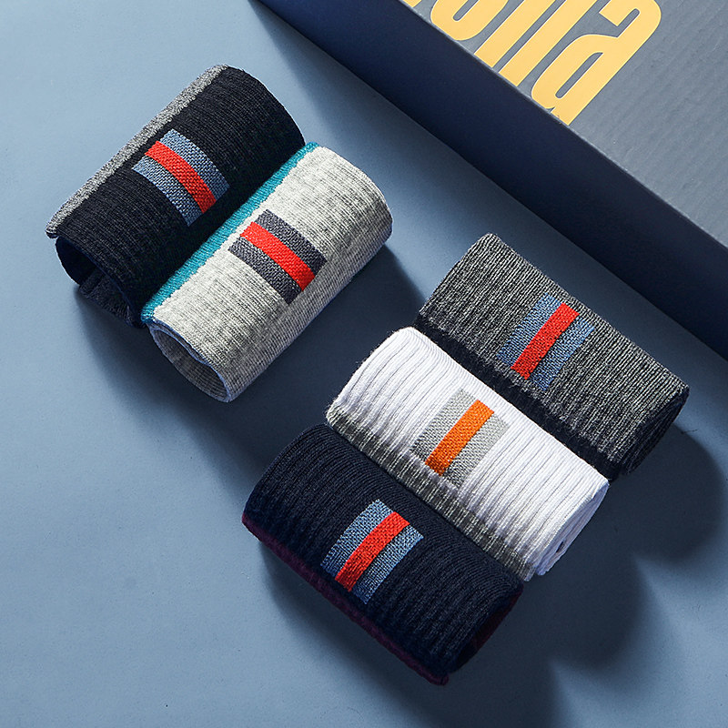 浪莎冬季纯棉中筒厚款黑全棉袜子 胜玲艳浩服饰短袜/打底袜/丝袜/美腿袜