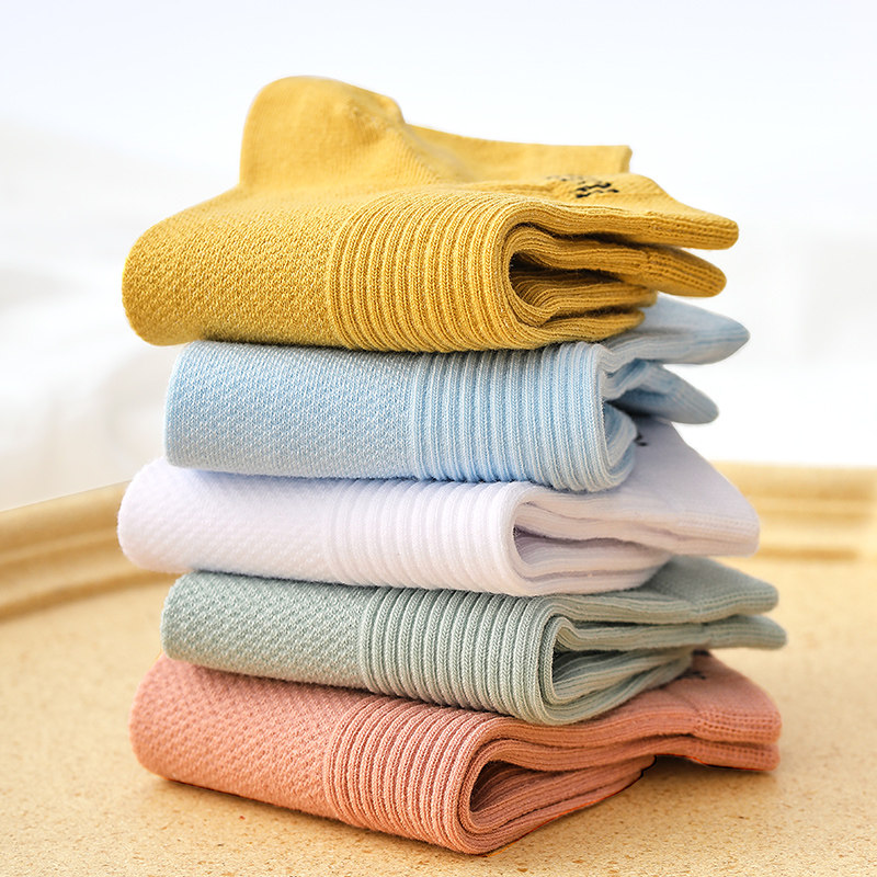 浪莎夏天纯棉浅口可爱日系全棉船袜 浪莎启元短袜