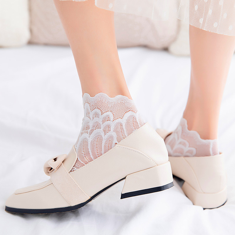 浪莎蕾丝花边子网红女短袜浅口丝袜 浪莎启元短袜