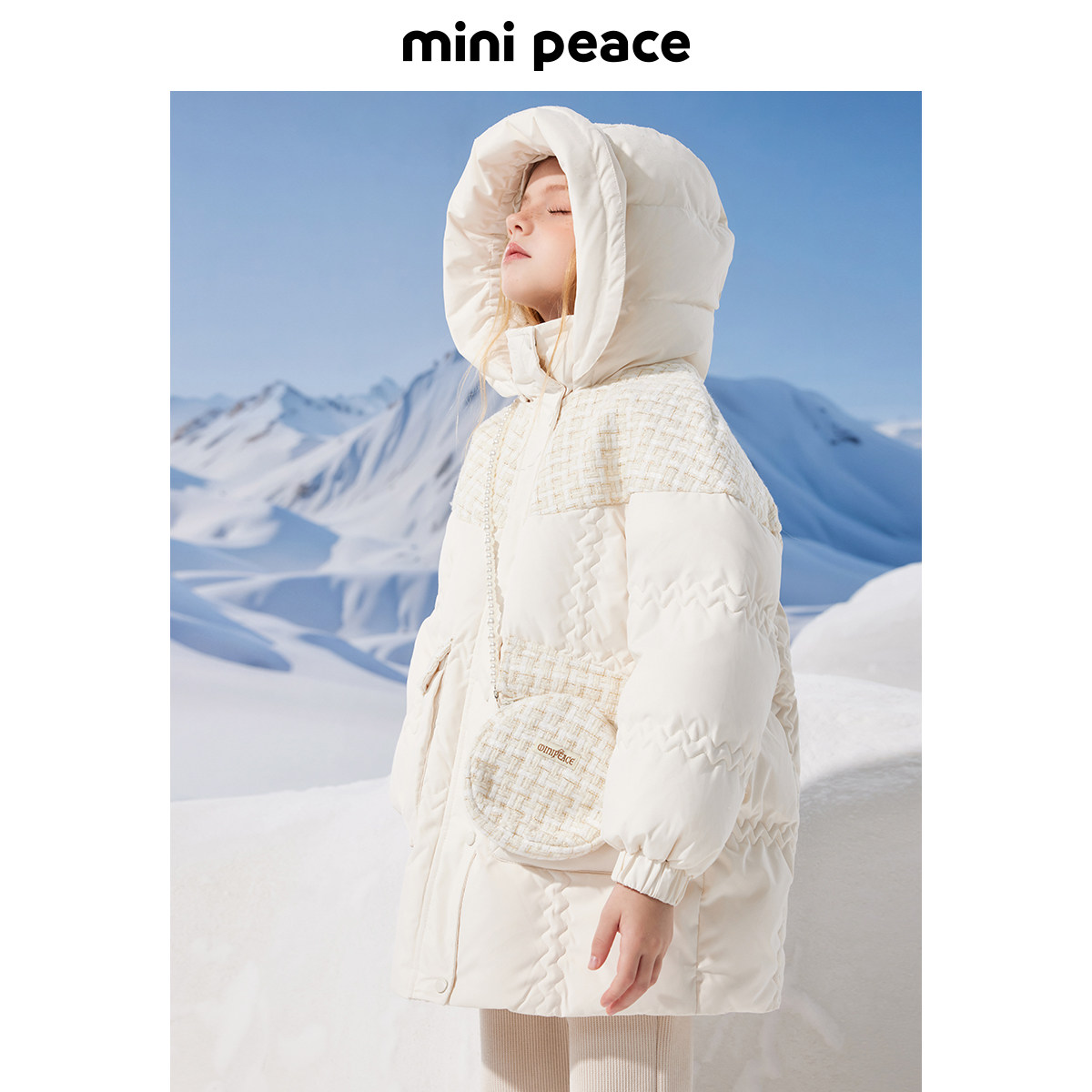 【御寒系列】太平鸟童装女童羽绒服新款连帽小香风保暖厚外套防风,淘宝优惠券,粉丝福利购,淘宝优惠卷