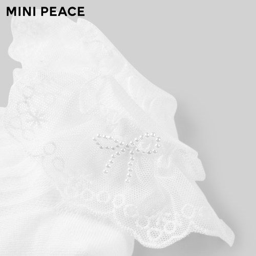 【专柜同款】MINIPEACE太平鸟童装女童蕾丝短袜夏薄款宝宝花边袜 - 图2