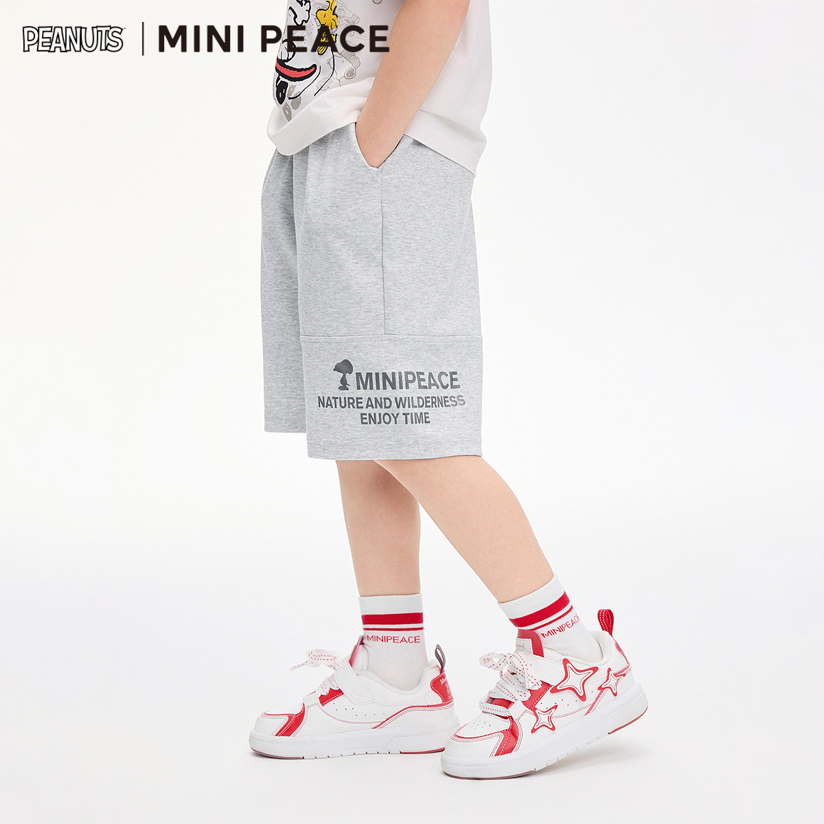 [专柜同款]MINIPEACE太平鸟童装男童短裤夏季新款儿童运动五分裤