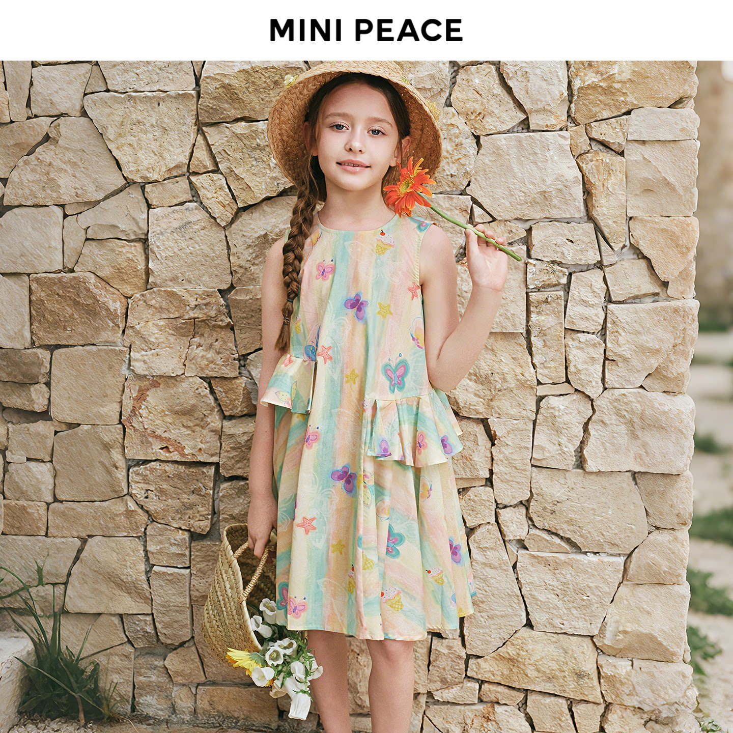 【时尚系列】MINIPEACE太平鸟童装女童连衣裙夏季无袖法式背心裙
