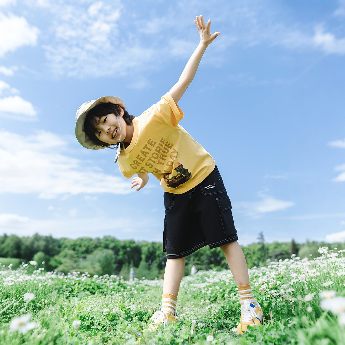 MINIPEACE太平鸟童装男童中短裤夏季新款明线工装儿童运动五分裤