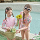 ຕ້ານ chlorine ແລະ elastic ສູງ MINIPEACE PEACEBIRD ເຄື່ອງນຸ່ງເດັກນ້ອຍຂອງເດັກຍິງ swimsuit ງາມ floral ແຂນຍາວຫນຶ່ງສິ້ນ swimsuit summer