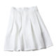 Black high-waisted short skirt 2024 spring and summer puffy skirt white