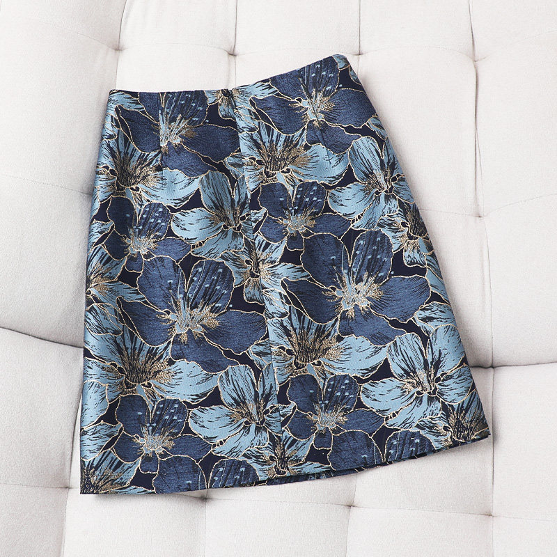 高腰2020秋冬季新款牛仔蓝色半身裙 mzgg木子格格半身裙