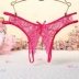 Hot sexy thong nữ trong suốt cám dỗ eo thấp ren siêu mỏng thoáng khí mở tập tin T quần kích thước lớn đồ lót nữ - G-string