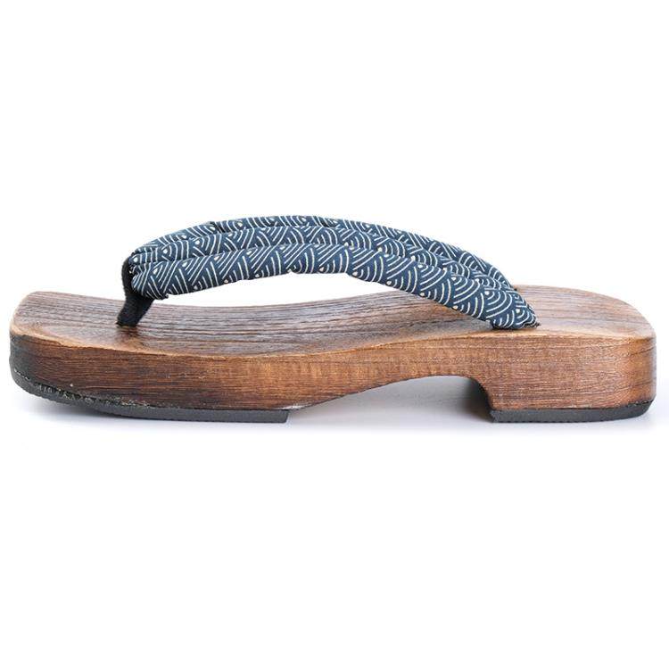 牛仔布国风木拖鞋大方板人字夹脚鞋 中式男凉鞋cosplay木屐  木鞋,淘宝优惠券,粉丝福利购,淘宝优惠卷