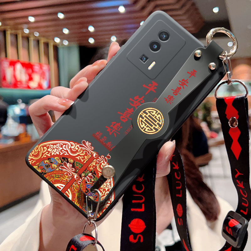 适用小米红米k60手机壳新款k60pro诸事顺利斜挎腕带挂绳液态Redmik60e硅胶软壳支架男全包保护套情侣女生外壳,淘宝优惠券,粉丝福利购,淘宝优惠卷