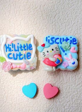 卡通三李鸥字牌重油手绘珠子 串珠diy配饰手链手机链材料饰品配件