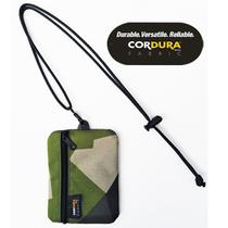 US CORDURA Cordura drivers license certificate containing bag hanging card with zero wallet carry-on bag with small damp bag