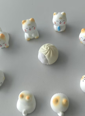 学生党卡通树脂呆萌小猫咪玩偶