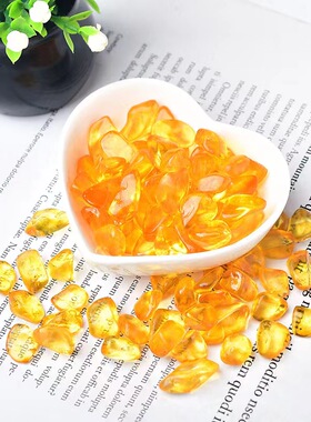 黄水晶碎石聚宝盆摆件招财