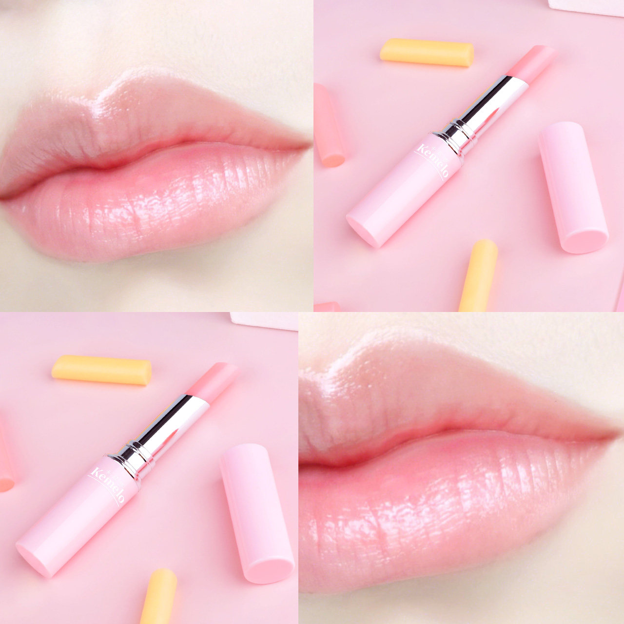 女保湿滋润打底变色学生可爱润唇膏 kemelo化妆品润唇膏