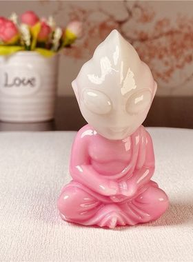 夜光石发光奥特曼佛创意手把件手办玩具居家桌面小摆件生日礼物